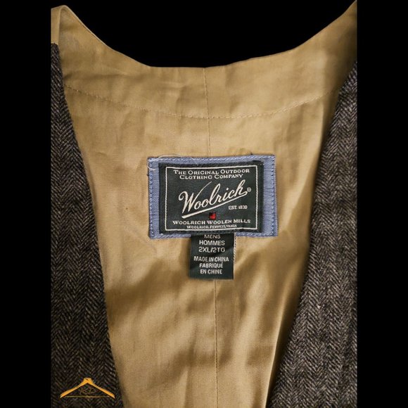 Vintage Woolrich Tweed Vest - 2XL, Herringbone, Gray/Black, EUC - Picture 6 of 7